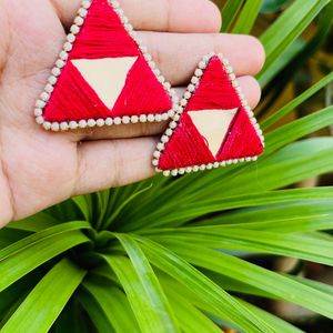 Red Mirror Earring