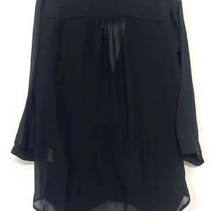 Black Georgette Layered Top