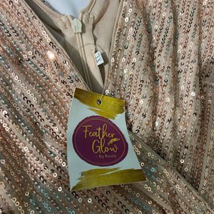 Gold Sequinned Cocktail Dress