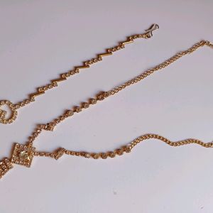 AD Necklace And Mangtika Set