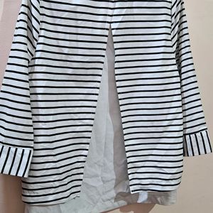 White And Black Striped Top From Fig