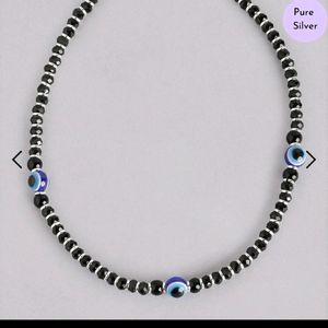 925 Pure Silver 3 Evil Eye Beads Anklet (1 Piece)