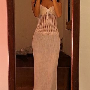 Bodycorn  Halter Neck Crochet Dress