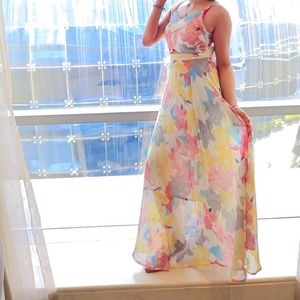 A Long Floral Dress