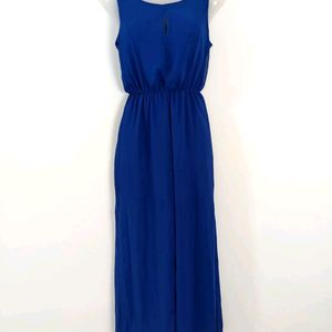 Trendy Korean Royal Blue Flowy Dress