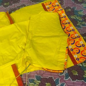 Pure Cotton With Gujrati Work