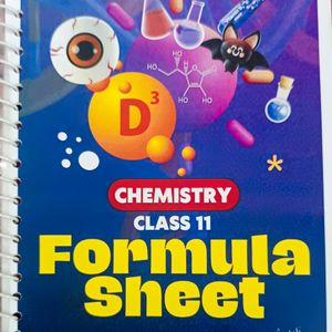 Class 11th Chemistry Formula Sheet