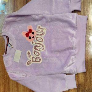 Party Wear Woolen Winter Sweatshirt For Girls