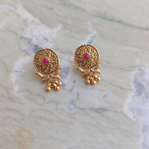 Gold Plated Traditional Studs For Women And Girls