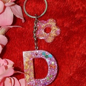 Pink And Glitter Keychain