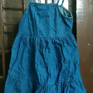 Denim Frock For 18 To 24 Months