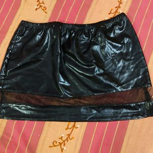 New Faux Leather Mini Skirt