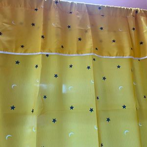 2pieces Yellow Curtain