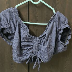 blouse top puff sleeve