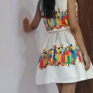 Premium Quality Artistic White Beautiful Dress