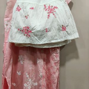 Baby Pink Kurti With Palazzo