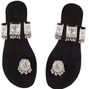 Fancy Flat Slipper One Toe Chappal For Woman