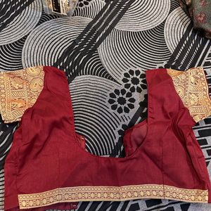 Maroon Saree