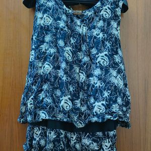 Sleeveless Black Floral Top