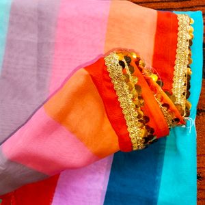 Multicolour Georgette Saree For Women