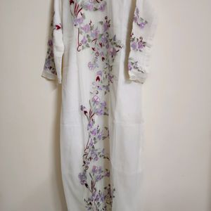 Party Wear Kurta With Floral Work