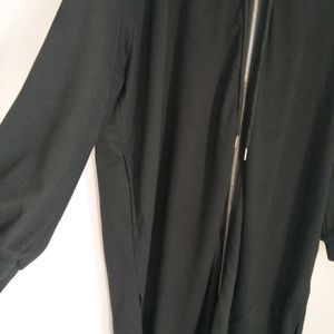 Black Oversized Unisex Zipper Hoodie