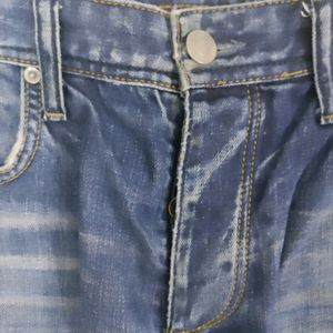 High Waist Blue Denim Jeans