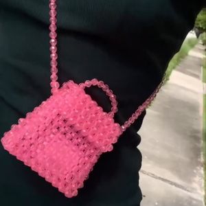 Handmade Prink Crystal Bag