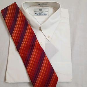 Anchor Red Stripe Men's Tie