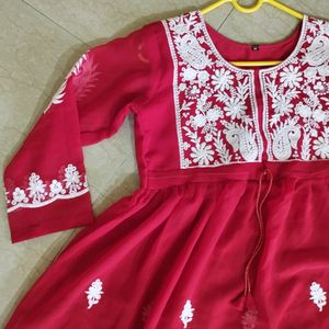 Short Red Kurti