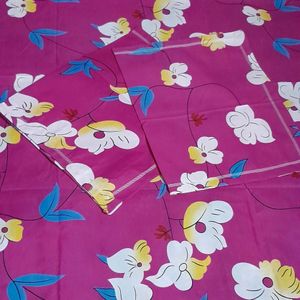 New Rose Floral Bedsheet With 2Pillow