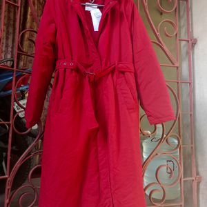 Oxxo Branded Long Jacket With Waist Belt