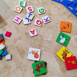 Magnetic Puzzle, Alphabet, Colour And Pictures