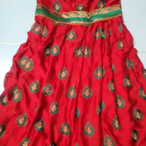 Customized Saree Made As Anarkali