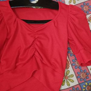 (Swap Avail.)Red Crop Top