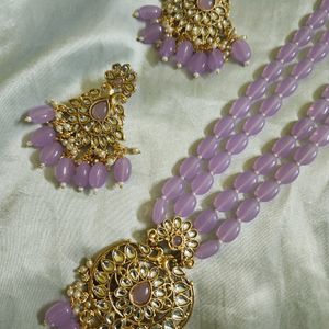 Lavender Pearl Necklace