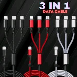 3 IN 1 Data Cables Multicolor