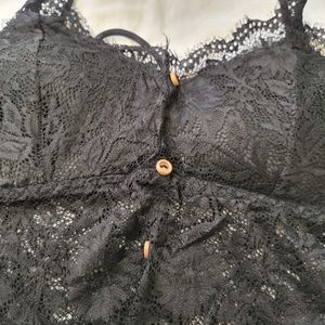 New Fancy Black Bralet