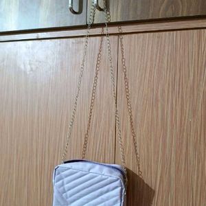 Lavender Bag With Chain Sling