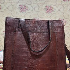 Brown Leather Tote Bag