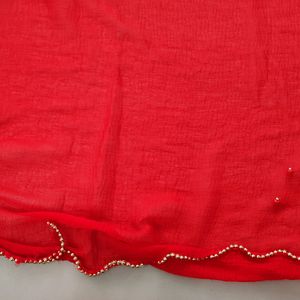 Red Potli Anchore Pant (Lagging) With Dupatta