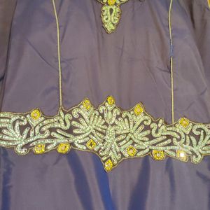 Stone Work Kurti And Sarara Pant Set