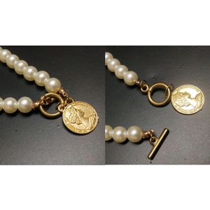 Pearl Necklace With Gold Pendant