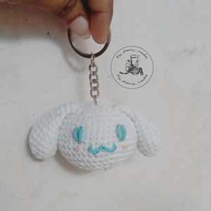 Amigurumi Cinnamoroll Head Keychain