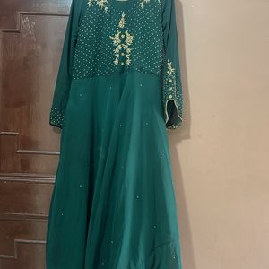 Bottle Green Ethnic Gown