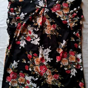 SHEIN ruffled Sleeve Floral Top