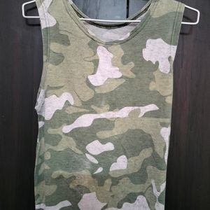 Army Print Tank Top