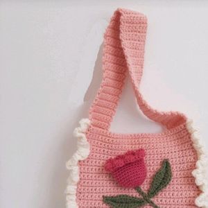 Crochet Handmade Tulip Handbag