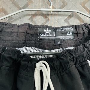 Men Striped Black Track Pant