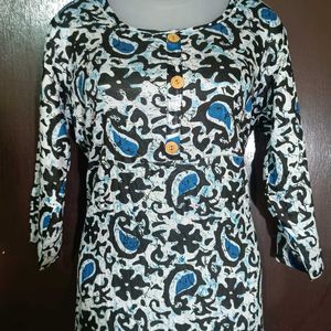 Cotton Women Kurta Multicolour